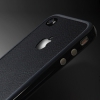 Декоративная защитная пленка Skin Guard Leather Deep Black Set Package for Apple iPhone 4 SGP06769